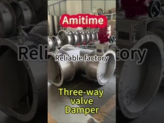 電動三方向制御バルブ フレンジ 不同鋼 換気バタフライバル